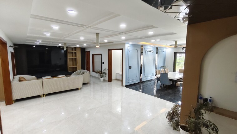 Living Room, tdi-the-retreat 4 Bedroom 500 Sq.Yd. Builder Floor In Sector 89 Faridabad 10404626