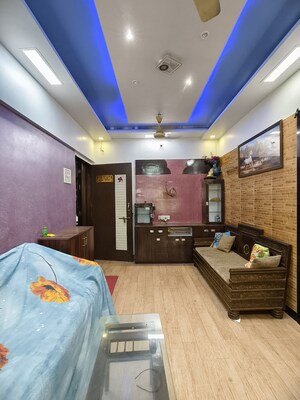 Living Room in 1 BHK Apartment at Bhanushanti Complex, Malad East – for Rent