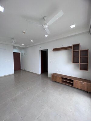 Living Room in 2 BHK Apartment at Bhartiya Nikoo Homes Phase 2, Thanisandra Main Road – for Rent
