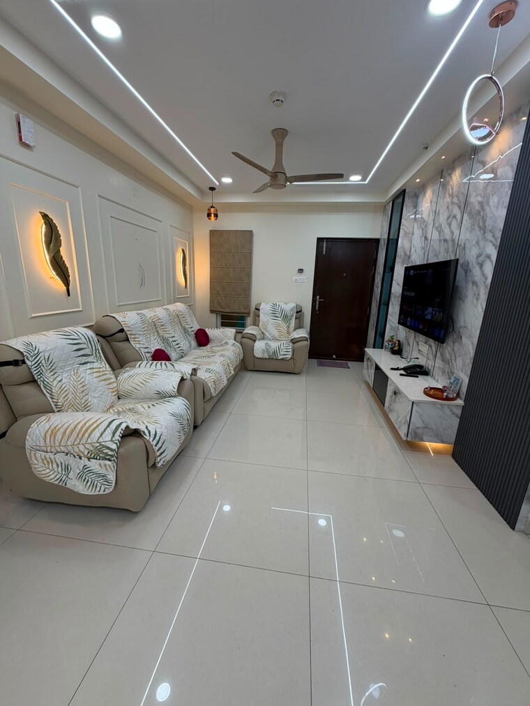 Living Room, my-home-tridasa 2.5 Bedroom 1545 Sq.Ft. Apartment In Tellapur Hyderabad 10422461