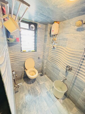 Bathroom in 2 BHK Apartment at Yogi Hills, Mulund West – for Rent