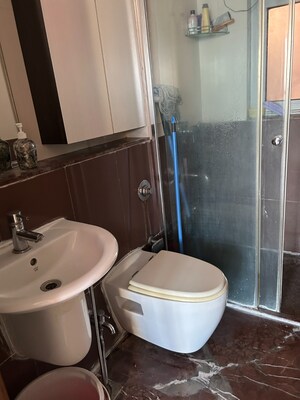 Bathroom in 3 BHK Apartment at DB Realty Orchid Woods, Goregaon East – for Rent