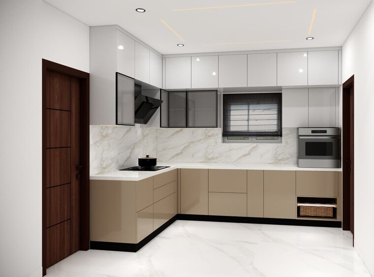 Kitchen, hallmark-skyrena 3 Bedroom 1935 Sq.Ft. Apartment In Narsingi Hyderabad 10494172