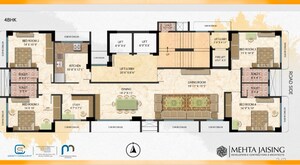 Floor Plan in 3 BHK Apartment at Avishkar Astoria, Vile Parle West – for Sale