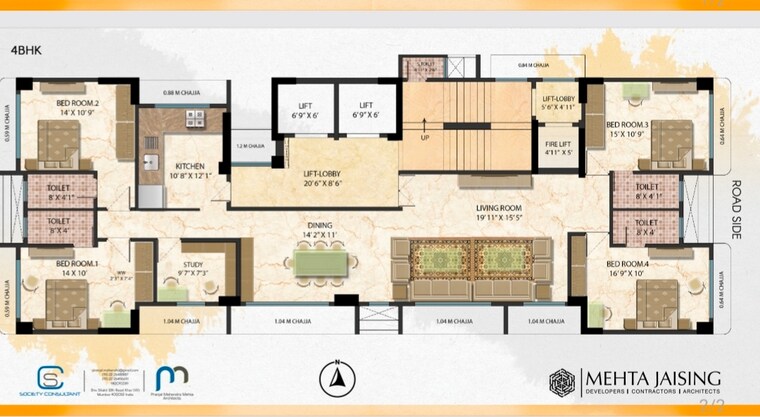 Floor Plan, avishkar-astoria 3 Bedroom 1465 Sq.Ft. Apartment In Vile Parle West Mumbai 10556002