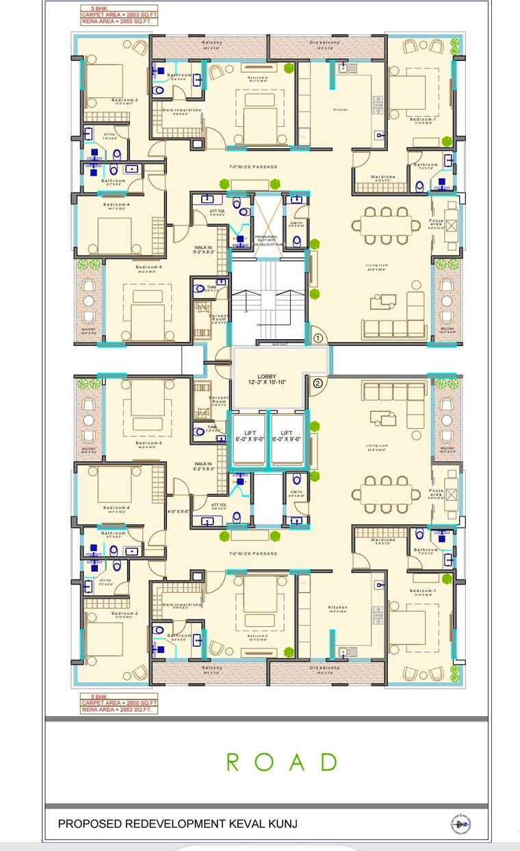 Floor Plan, avishkar-astoria 3 Bedroom 1465 Sq.Ft. Apartment In Vile Parle West Mumbai 10556002