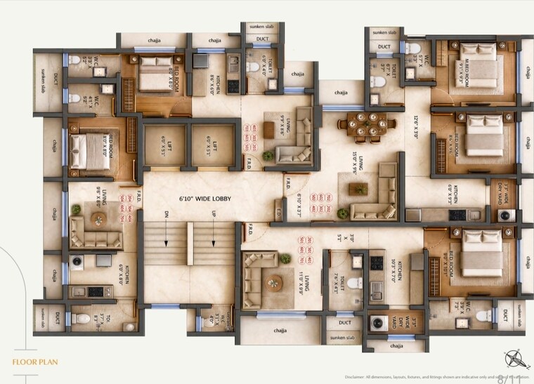 Floor Plan, kalina 1 Bedroom 390 Sq.Ft. Apartment In Kalina Mumbai 10556079