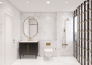 Bathroom in 3 BHK Apartment at T And T The Blue, Siddharth Vihar – for Sale