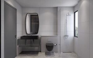 Bathroom in 3 BHK Apartment at T And T The Blue, Siddharth Vihar – for Sale