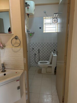 Bathroom in 3 BHK Apartment at Pyramid Carnations, Doddaballapur Road – for Rent