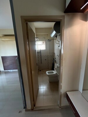 Bathroom in 3 BHK Apartment at Pyramid Carnations, Doddaballapur Road – for Rent