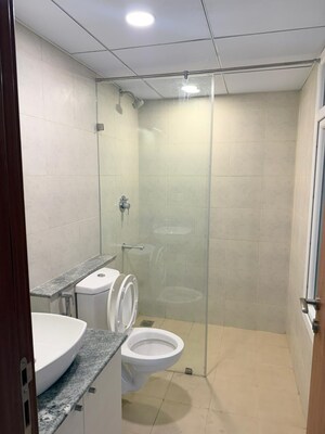 Bathroom in 2.5 BHK Apartment at Bhartiya City Nikoo Homes 4, Thanisandra Main Road – for Rent