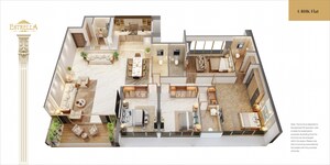 Floor Plan in 4 BHK Apartment at Kharghar Sector 11 – for Sale