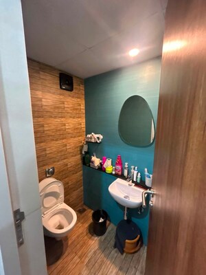 Bathroom in 1 BHK Apartment at Lodha Crown Quality Homes, Majiwada – for Rent