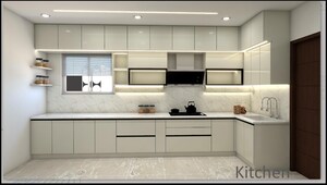 Kitchen in 3 BHK Apartment at Rajapushpa Provincia, Narsingi – for Rent