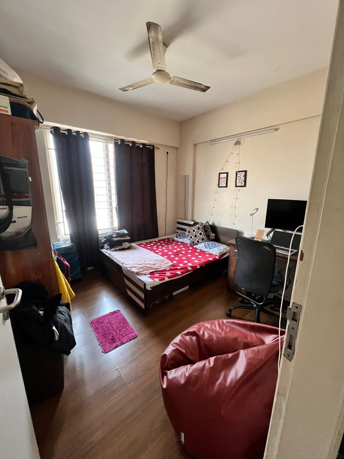 Bedroom in 2 BHK Apartment at Vilas Javdekar Yashwin Enchante, Kharadi – for Rent