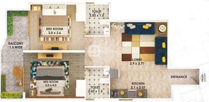Master Plan in 2 BHK Apartment at Pyramid Nest, Sector 85 – for Sale
