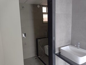 Bathroom in 3 BHK Apartment at Sai Elouera, Wakad – for Rent