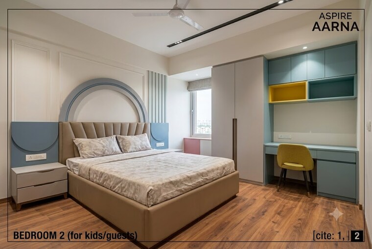 Bedroom, crown-whistling-woods 3 Bedroom 2215 Sq.Ft. Apartment In Kokapet Hyderabad 10562997
