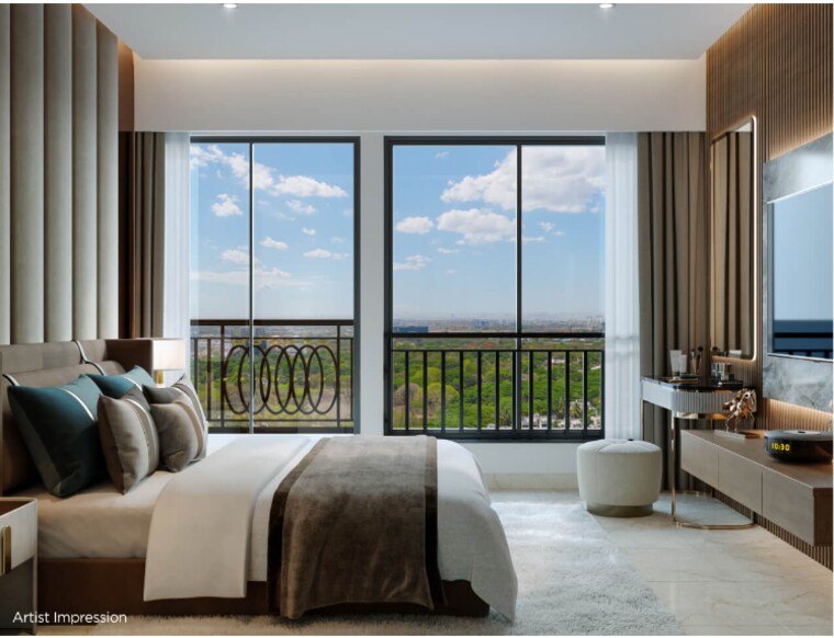 Bedroom, shapoorji-pallonji-joyville-celestia 2 Bedroom 707 Sq.Ft. Apartment In Hadapsar Pune 10554921