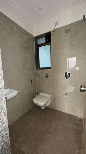 Bathroom in 3 BHK Apartment at Adani Ten BKC, Bandra East – for Rent