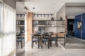 Dining area in 3 BHK Apartment at K Raheja Vivarea, Mahalaxmi – for Rent