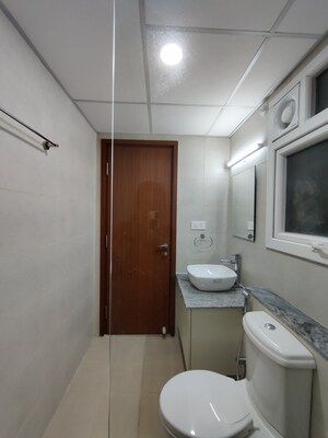 Bathroom in 2 BHK Apartment at Bhartiya Nikoo Homes Phase 2, Thanisandra Main Road – for Rent