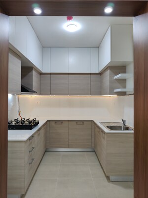 Kitchen in 2 BHK Apartment at Bhartiya Nikoo Homes Phase 2, Thanisandra Main Road – for Rent