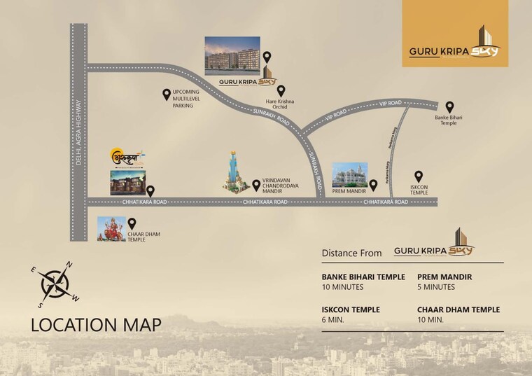 Map Location, sunrakh bangar 3 Bedroom 1633 Sq.Ft. Apartment In Sunrakh Bangar Vrindavan 10563192