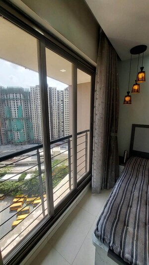 Balcony in 1 BHK Apartment at Runwal Eirene, Balkum Pada – for Rent