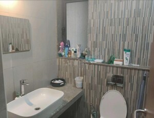 Bathroom in 3 BHK Apartment at Shapoorji Pallonji Vicinia, Powai – for Rent