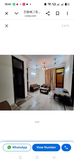 Living Room in 3 BHK Builder Floor at Dlf City Phase 3 – for Rent