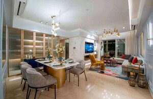 Living Room in 3 BHK Apartment at Lodha Amara, Kolshet Road – for Sale