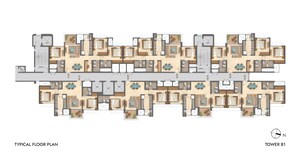 Floor Plan in 3 BHK Apartment at Lodha Amara, Kolshet Road – for Sale