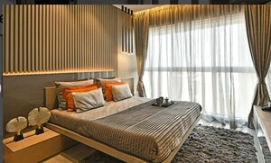 Bedroom in 2 BHK Apartment at Raymond The Address By GS, Sion – for Sale