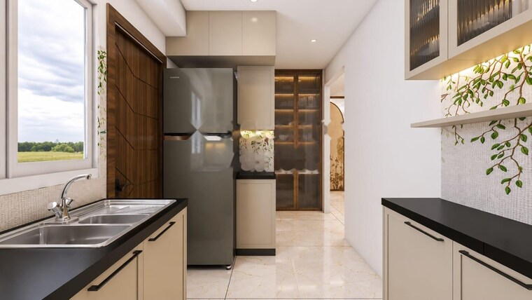 Kitchen, my-home-sayuk 2.5 Bedroom 1931 Sq.Ft. Apartment In Tellapur Hyderabad 10604339