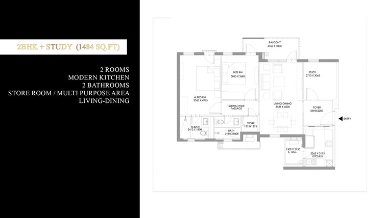 Floor Plan, ireo-the-corridors 2.5 Bedroom 1594 Sq.Ft. Apartment In Sector 67a Gurgaon 10605972