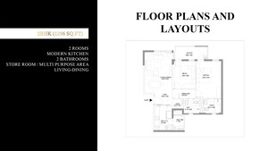 Floor Plan in 2.5 BHK Apartment at Ireo The Corridors, Sector 67a – for Sale