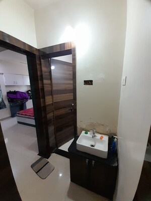 Bathroom in 1 BHK Apartment at Naadbramha Society, Warje – for Rent