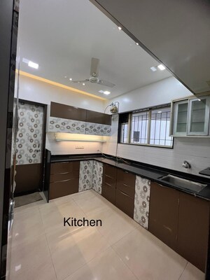 Kitchen in 3 BHK Apartment at B K Pate Golden Petals, Karve Nagar – for Rent