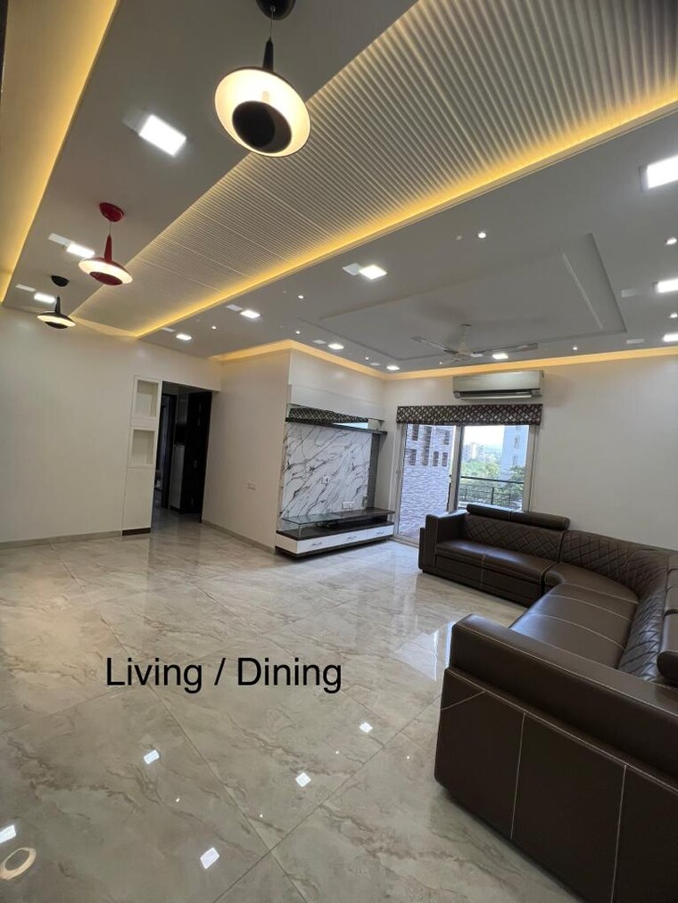 Living Room, b-k-pate-golden-petals 3 Bedroom 1453 Sq.Ft. Apartment In Karve Nagar Pune 10606144