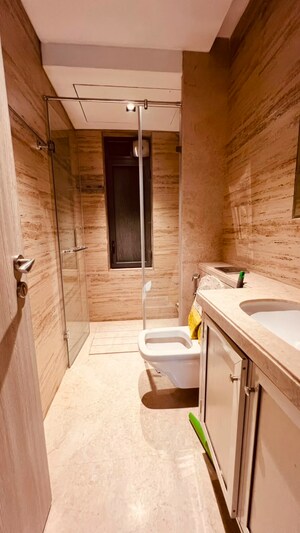 Bathroom in 3 BHK Apartment at Rustomjee Seasons, Bandra East – for Rent