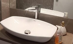 Bathroom in  Office Space at Omkar The Summit Business Bay, Andheri East – for Rent