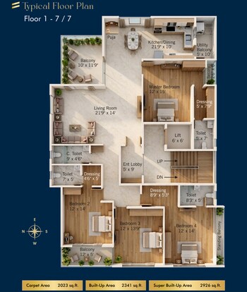 4 BHK Flat for Sale in Ramdaspeth, Nagpur