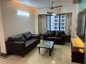 Living Room in 3 BHK Apartment at Dynamix Shagun Mall Tower, Malad East – for Rent