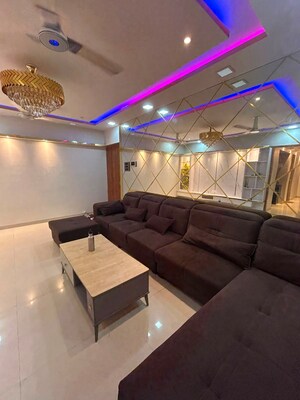 Living Room in 3 BHK Apartment at Unique Poonam Estate Cluster 2, Mira Road – for Rent
