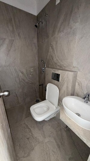 Bathroom in 3 BHK Apartment at Prescon Midtown Bay, Mahim West – for Rent