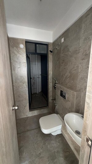 Bathroom in 3 BHK Apartment at Prescon Midtown Bay, Mahim West – for Rent