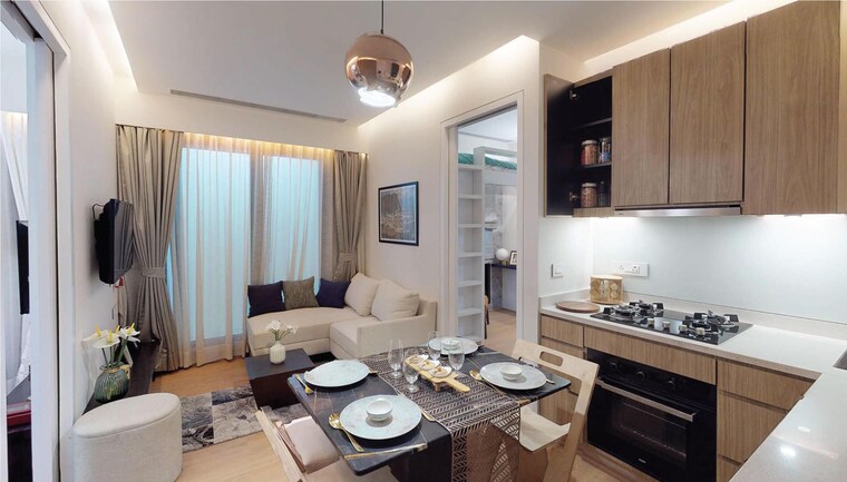 Living Room, hubtown-celeste 2 Bedroom 660 Sq.Ft. Apartment In Worli Mumbai 10651608