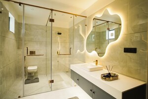 Attached Bathroom in 4 BHK Apartment at Khanpur – for Sale